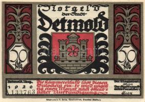 Német Birodalom / Weimari Köztársaság / Detmold 1920. 50Pf(10x) 10klf db, teljes sor T:I