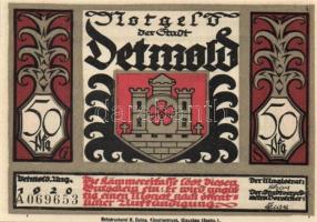 Német Birodalom / Weimari Köztársaság / Detmold 1920. 50Pf(10x) 10klf db, teljes sor T:I