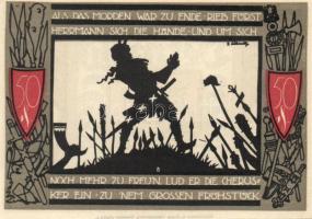 Német Birodalom / Weimari Köztársaság / Detmold 1920. 50Pf(10x) 10klf db, teljes sor T:I