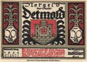 Német Birodalom / Weimari Köztársaság / Detmold 1920. 50Pf(10x) 10klf db, teljes sor T:I