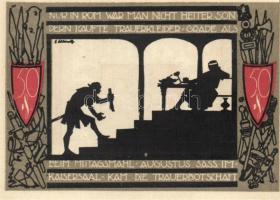 Német Birodalom / Weimari Köztársaság / Detmold 1920. 50Pf(10x) 10klf db, teljes sor T:I