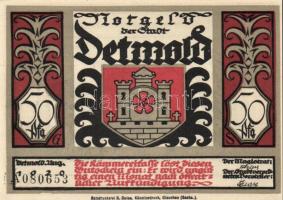 Német Birodalom / Weimari Köztársaság / Detmold 1920. 50Pf(10x) 10klf db, teljes sor T:I