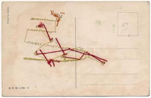 Hímzett / Mode - embroidered. B.K.W.I. 384-3. s: Mela Koehler (r)