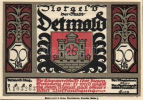 Német Birodalom / Weimari Köztársaság / Detmold 1920. 50Pf(10x) 10klf db, teljes sor T:I