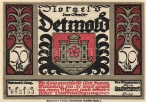 Német Birodalom / Weimari Köztársaság / Detmold 1920. 50Pf(10x) 10klf db, teljes sor T:I