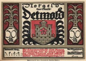 Német Birodalom / Weimari Köztársaság / Detmold 1920. 50Pf(10x) 10klf db, teljes sor T:I