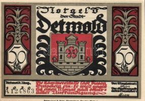Német Birodalom / Weimari Köztársaság / Detmold 1920. 50Pf(10x) 10klf db, teljes sor T:I
