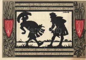 Német Birodalom / Weimari Köztársaság / Detmold 1920. 50Pf(10x) 10klf db, teljes sor T:I