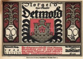 Német Birodalom / Weimari Köztársaság / Detmold 1920. 50Pf(10x) 10klf db, teljes sor T:I