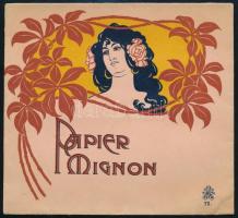 cca 1900 Papier Mignon szecessziós boríték 16x15 cm