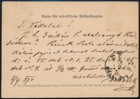 1870 2kr díjjegyes levelezőlap / PS-card "CSANÁD"