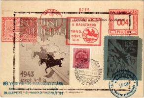 1943 IX. Nemzetközi Sporthét a Balatonon. Bélyeggyűjtők Szakkönyvtársa kiadása + So. Stpl s: Bojti (EK)