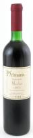 1997 Heimann Szekszárdi Merlot, bontatlan palack száraz vörösbor, pincében szakszerűen tárolt, N. 2703/6000, 13%, 0,75l.