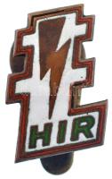 ~1940. Hiradólevente jelvény zománcozott bronz gomblyukjelvény változat, részben olvasható, utólag karcolással kiegészített [G]ÁL [NA]P U [6] gyártói jelzéssel (21x16mm) T:2 zománchibák / Hungary ~1940. Levente qualification badge for signal troops enamelled bronze buttonhole badge variant, partially readable, later amended with etching [G]ÁL [NA]P U [6] makers mark (21x16mm) C:XF enamel errors Sallay 195.variant