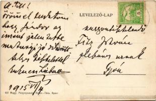 1915 Budakeszi, kápolna oltára azon mandulafa helyén épült, ahol 1884 május hó 28-án a Szűz Mária el...