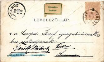 1899 (Vorläufer) Törökbálint, vasútállomás, gőzmozdony, vonat, látkép, kaszinó, zárda. Budovinsky fé...