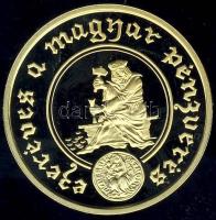 2001. 20.000Ft Au 6,982g "Ezeréves a magyar pénzverés" T:PP Csak 3000db! Tanúsítvánnyal!