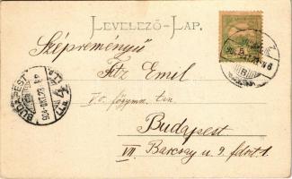 1904 Vác, Honvéd szobor. Mayer Sándor kiadása, Art Nouveau