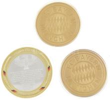 Németország DN 2db klf FC Bayern München aranyozott, zománcbetétes emlékérem + az 1990-es Labdarúgó-...