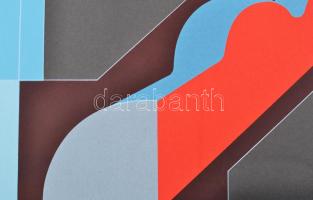 Deim Pál (1932-2016): Kripta. Szitanyomat, papír, jelzett, próbanyomat. Paszpartuban, lapszéli apró ...