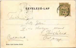 1905 Siófok, Vasúti átjáró és sorompó. Weisz Lipót kiadása (EK)