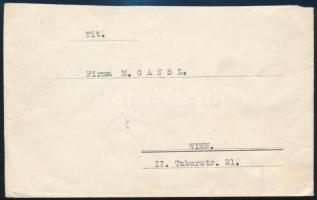 1926 Levél vegyes 3000K + 8f bérmentesítéssel Bécsbe / Cover with mixed franking to Vienna