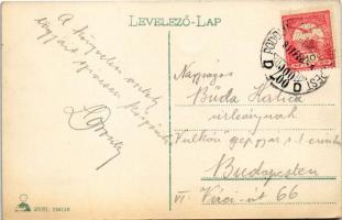 1917 Tátralomnic, Tatranská Lomnica (Magas-Tátra, Vysoké Tatry); Palota szálloda télen este / Hotel ...