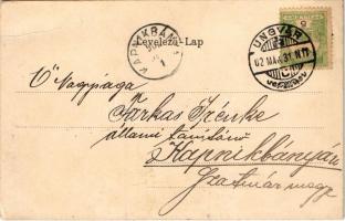 1902 Ungvár, Uzshorod, Uzhorod; Feuerlicht testvérek kiadása. Szecessziós litho montázs / Art Nouvea...