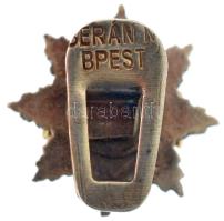 1939. "Magyar Érdemrend Nagykeresztjének csillaga, kardokkal" zománcozott miniatűr gomblyu...