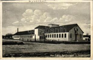 1936 Újverbász, Novi Vrbas (Verbász, Vrbas); Fabrika svile / Seidenfabrik / silk factory / selyemgyár (szakadás / tear)