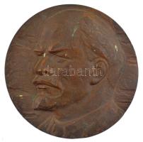 Szovjetunió 1970. Lenin születésének 100. évfordulójára kétoldalas bronz emlékérem (60mm) T:2 Soviet Union 1970. 100th anniversary of Lenins birth two-sided bronze medallion (60mm) C:XF