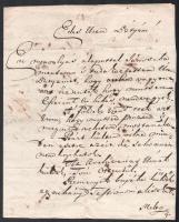 1831 Pelsöc Molnár András táblabírának írt magyar nyelvű levél pénzügyekről