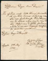 1782 Pénzkölcsön visszafizetését igazoló okirat magyar nyelven