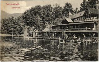 1914 Szováta-fürdő, Baile Sovata; Medve tó, fürdő / lake, spa