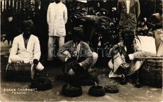 Penang, snake charmers, Malay folklore. photo (small tear)