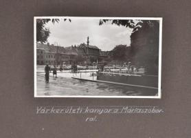 cca 1950 Sopron fényképalbum, helytörténeti jelentőségű fényképekkel, szép kivitelben, feliratozva, ...