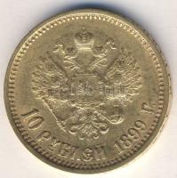 Cári Oroszország 1899. 10R Au II. Miklós 8,6026g T:3 kis ph