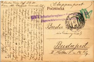 1917 Zamosc, Ryenk / street, market vendors + "K.u.k. Infanterieregiment Schoedler No. 30. Supe...