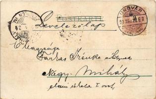 1899 (Vorläufer) Macska suli / Cat school. Kutzner & Berger No. 226. litho