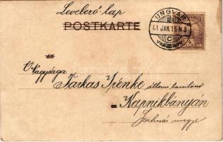 1901 Macska zenekar / Cat music band. Kunst-Verlag J.W. Heeg Serie 2. litho (EK)