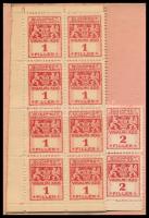 Budapest Székesfőváros vigalmi adóbélyeg 1f hiányos bélyegfüzet / incomplete stamp booklet