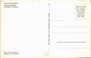 Balatonalmádi, Pannonia étterem terasza. Foto Garai László