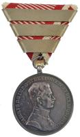 1917. Károly Ezüst Vitézségi Érem I. osztálya, negyedszeri adományozás peremen jelzett Ag kitüntetés, mellszalaggal. Szign.: Kautsch T:1-,2 / Hungary 1917. Silver Gallantry Medal, 1st Class, awarded for the fourth time Ag decoration with hallmark on the edge, with ribbon Sign.: Kautsch C:AU,XF NMK 305.