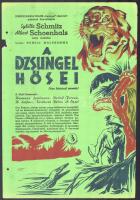 1941 A dzsungel hősei Filmplakát. Bavaria film Budapest. Ofszet plakát két lyukkal. 34x23 cm