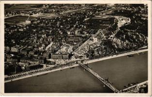 1940 Budapest XI. Gellért szálló és Citadella környéke. A m. kir. Állami Térképészeti Intézet légi felvétele 487.