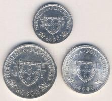 Portugália 1960. 5$ + 10$ + 20$ Ag "Henrik herceg a Navigátor" teljes sor T:1/2 egyiken kis ph