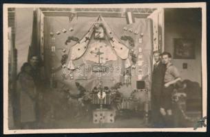 1933 Jamboree, irredenta kiállítási pavilon Nagy-Magyarország ábrázolással, fotó, 8,5x5,5 cm