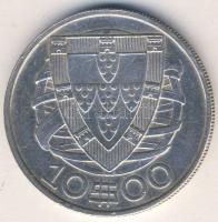 Portugália 1932. 10E Ag "Hajó" T:2-/3+ pici ph