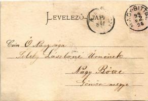 1899 (Vorläufer) Nyitra, Nitra; Pályaudvar, vasútállomás, vonat, Indóház / Bahnhof, Stationsgebäude ...