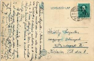 1935 Székesfehérvár, Magyar Király szálloda, belső, étterem, kávéház, kerthelyiség, homlokzat